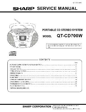 Сервисная инструкция Sharp QT-CD700W ― Manual-Shop.ru
