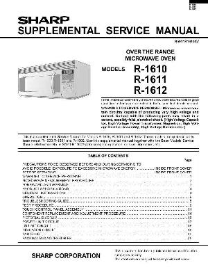 Сервисная инструкция SHARP R-1610, R-1611, R-1612 ― Manual-Shop.ru