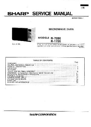 Сервисная инструкция Sharp R-1720, R-7280 ― Manual-Shop.ru