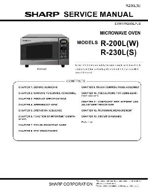 Сервисная инструкция Sharp R-200L ― Manual-Shop.ru