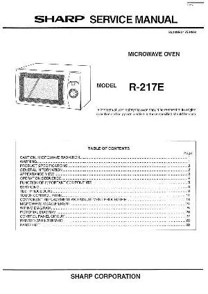 Сервисная инструкция Sharp R-217E ― Manual-Shop.ru