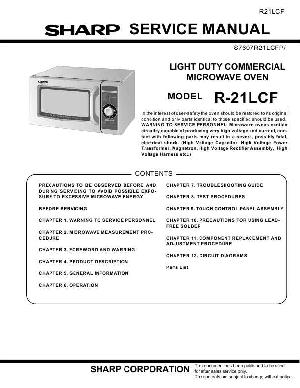 Сервисная инструкция Sharp R-21LCF ― Manual-Shop.ru