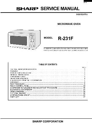 Сервисная инструкция Sharp R-231F ― Manual-Shop.ru