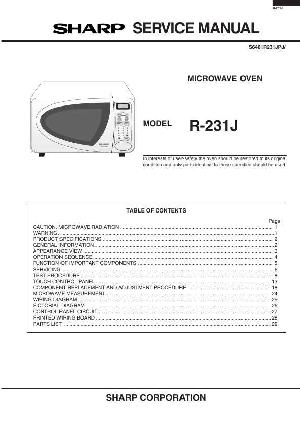 Сервисная инструкция Sharp R-231J ― Manual-Shop.ru