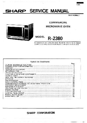 Сервисная инструкция Sharp R-2380 ― Manual-Shop.ru