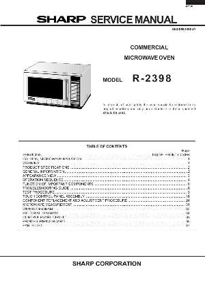 Сервисная инструкция Sharp R-2398 ― Manual-Shop.ru
