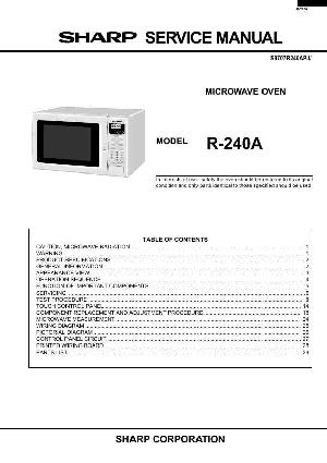 Сервисная инструкция Sharp R-240A ― Manual-Shop.ru