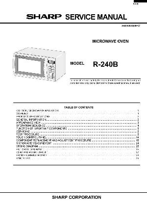 Сервисная инструкция Sharp R-240B ― Manual-Shop.ru