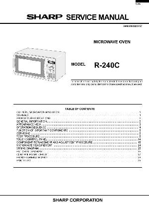 Сервисная инструкция Sharp R-240C ― Manual-Shop.ru