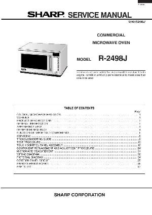 Сервисная инструкция Sharp R-2498J ― Manual-Shop.ru