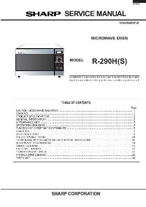Сервисная инструкция Sharp R-290HS ― Manual-Shop.ru