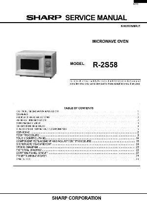 Сервисная инструкция Sharp R-2S58 ― Manual-Shop.ru