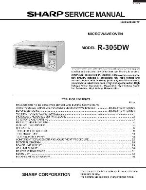 Сервисная инструкция Sharp R-305DW ― Manual-Shop.ru