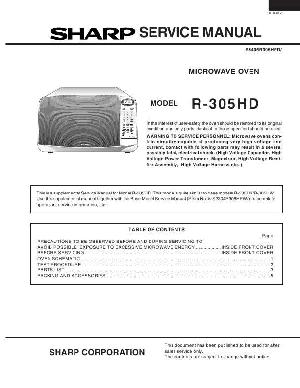 Сервисная инструкция Sharp R-305HD ― Manual-Shop.ru