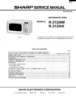 Сервисная инструкция Sharp R-312AW, 312AK ― Manual-Shop.ru
