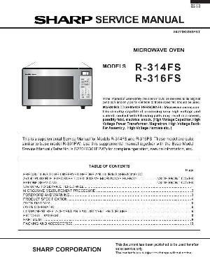 Сервисная инструкция Sharp R-314FS, 316FS ― Manual-Shop.ru