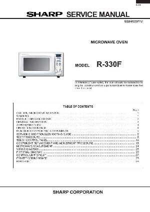 Сервисная инструкция Sharp R-330F ― Manual-Shop.ru