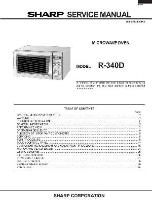 Сервисная инструкция Sharp R-340D ― Manual-Shop.ru