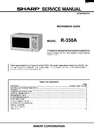 Сервисная инструкция Sharp R-350A ― Manual-Shop.ru