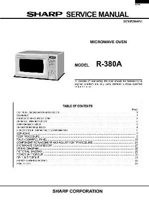 Сервисная инструкция Sharp R-380A ― Manual-Shop.ru