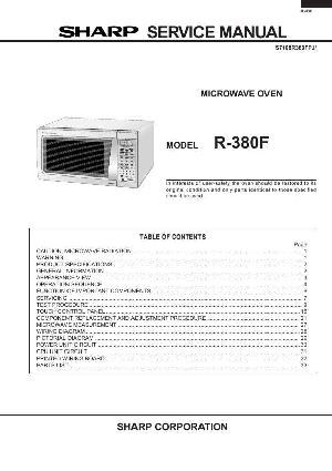 Сервисная инструкция Sharp R-380F ― Manual-Shop.ru