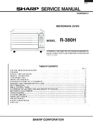 Сервисная инструкция Sharp R-380H ― Manual-Shop.ru