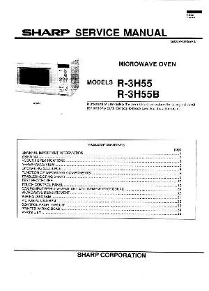 Сервисная инструкция Sharp R-3H55 ― Manual-Shop.ru