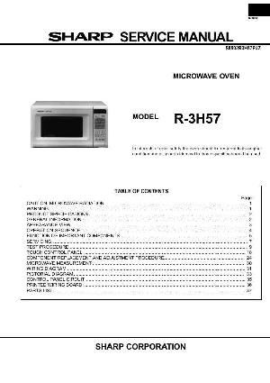 Сервисная инструкция Sharp R-3H57 ― Manual-Shop.ru