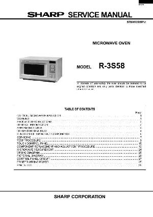 Сервисная инструкция Sharp R-3S58 ― Manual-Shop.ru