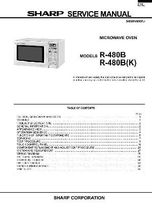 Сервисная инструкция Sharp R-480B ― Manual-Shop.ru