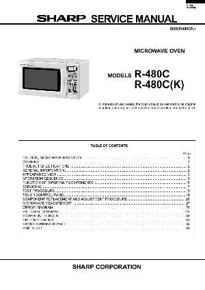 Сервисная инструкция Sharp R-480C ― Manual-Shop.ru