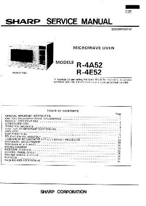 Сервисная инструкция Sharp R-4A52, R-4E52 ― Manual-Shop.ru