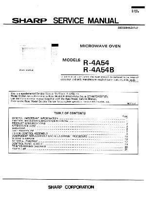 Сервисная инструкция Sharp R-4A54 ― Manual-Shop.ru
