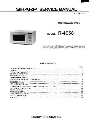 Сервисная инструкция Sharp R-4C58 ― Manual-Shop.ru
