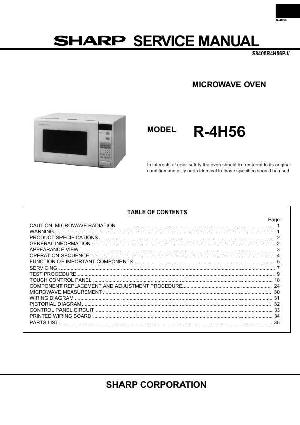 Сервисная инструкция Sharp R-4H56 ― Manual-Shop.ru
