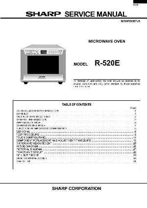 Сервисная инструкция Sharp R-520E ― Manual-Shop.ru