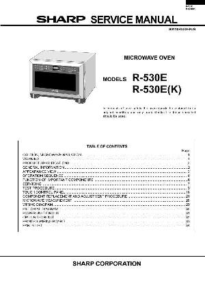 Сервисная инструкция Sharp R-530E ― Manual-Shop.ru