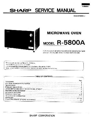 Сервисная инструкция Sharp R-5800A ― Manual-Shop.ru