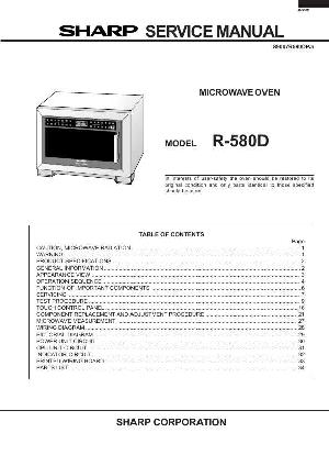 Сервисная инструкция Sharp R-580D ― Manual-Shop.ru