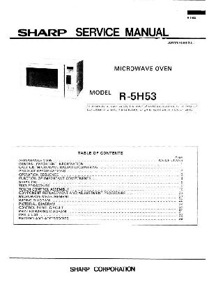 Сервисная инструкция Sharp R-5H53 ― Manual-Shop.ru