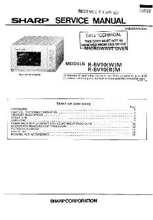 Сервисная инструкция Sharp R-5V10 ― Manual-Shop.ru