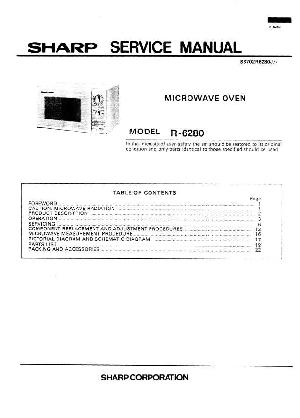Сервисная инструкция Sharp R-6280 ― Manual-Shop.ru