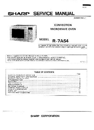 Сервисная инструкция Sharp R-7A54 ― Manual-Shop.ru