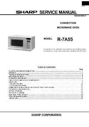Сервисная инструкция Sharp R-7A55 ― Manual-Shop.ru
