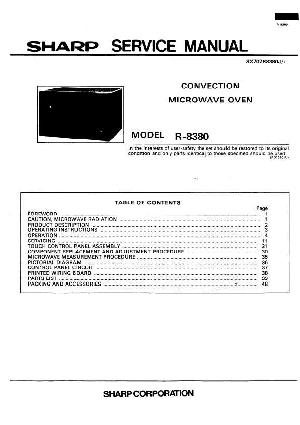 Сервисная инструкция Sharp R-8380 ― Manual-Shop.ru