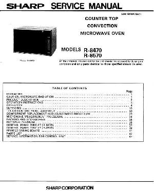 Сервисная инструкция Sharp R-8470, R-8570 ― Manual-Shop.ru