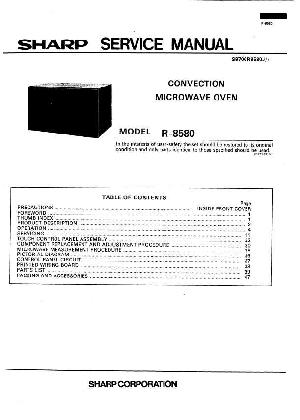 Сервисная инструкция Sharp R-8580 ― Manual-Shop.ru