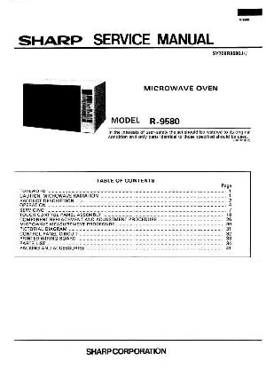 Сервисная инструкция Sharp R-9580 ― Manual-Shop.ru