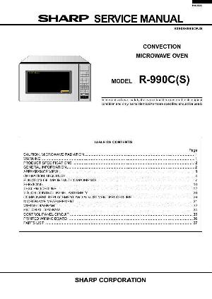 Сервисная инструкция Sharp R-990CS ― Manual-Shop.ru