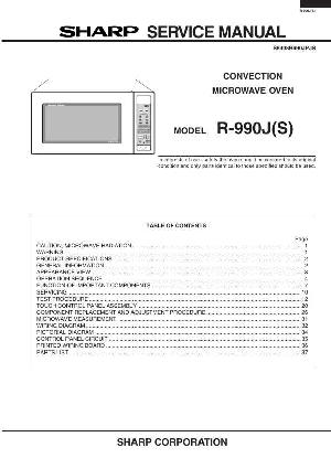 Сервисная инструкция Sharp R-990JS ― Manual-Shop.ru